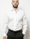 02-1100-X177-00 (1) Мужская рубашка прямая (Modern Fit) белая со стандартным рукавом