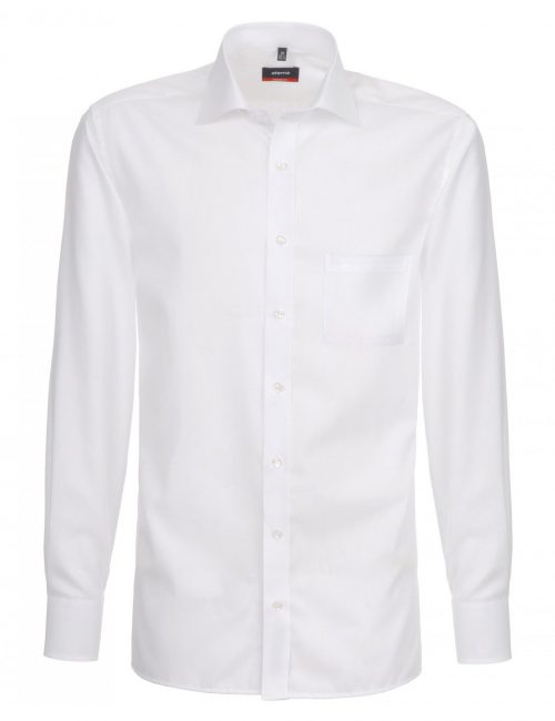 Мужская рубашка прямая (Modern Fit) белая с длинным рукавом