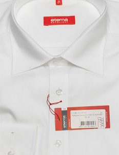 Белая рубашка с длинным рукавом прямая 100% хлопок