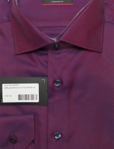 Modern Fit рубашка бордо с длинным рукавом 100% хлопок